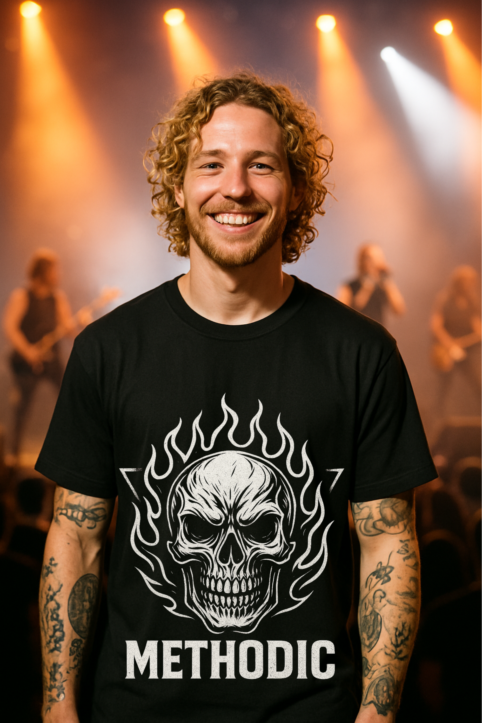 Camiseta Oversized Methodic Skull on Fire EF