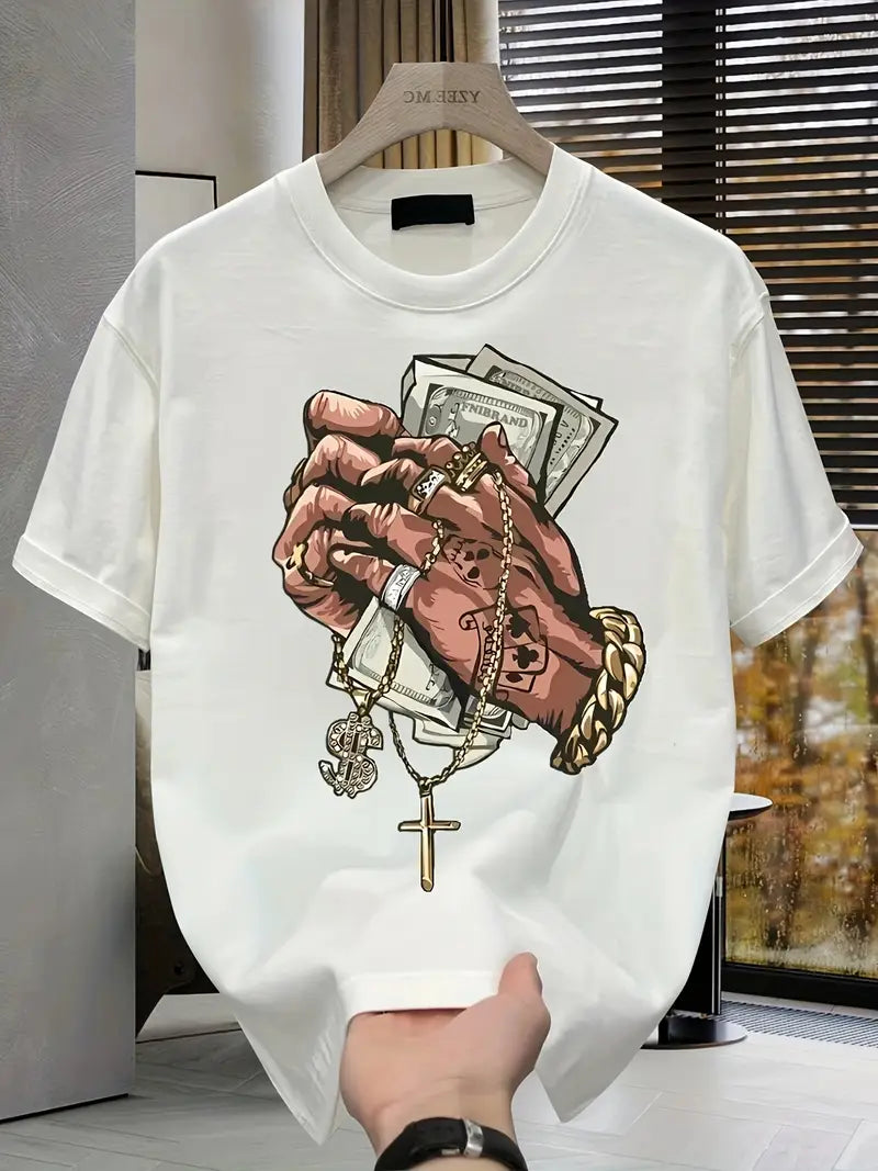 Camiseta Oversized Money and Pray EF MEIO