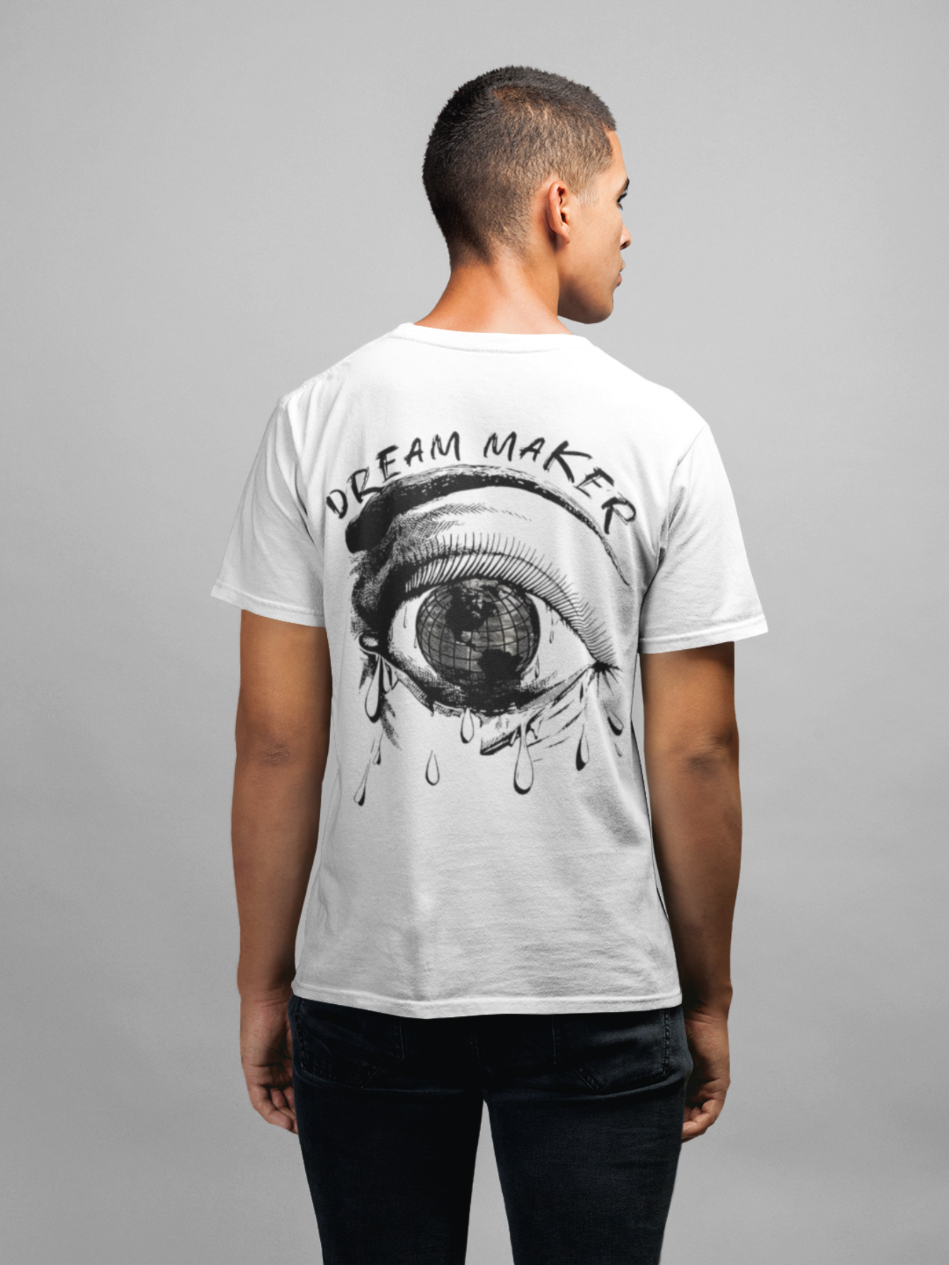 Kit Camiseta 2 Unidades Branca e Preta (Dream Maker) ESTAMPA COSTAS