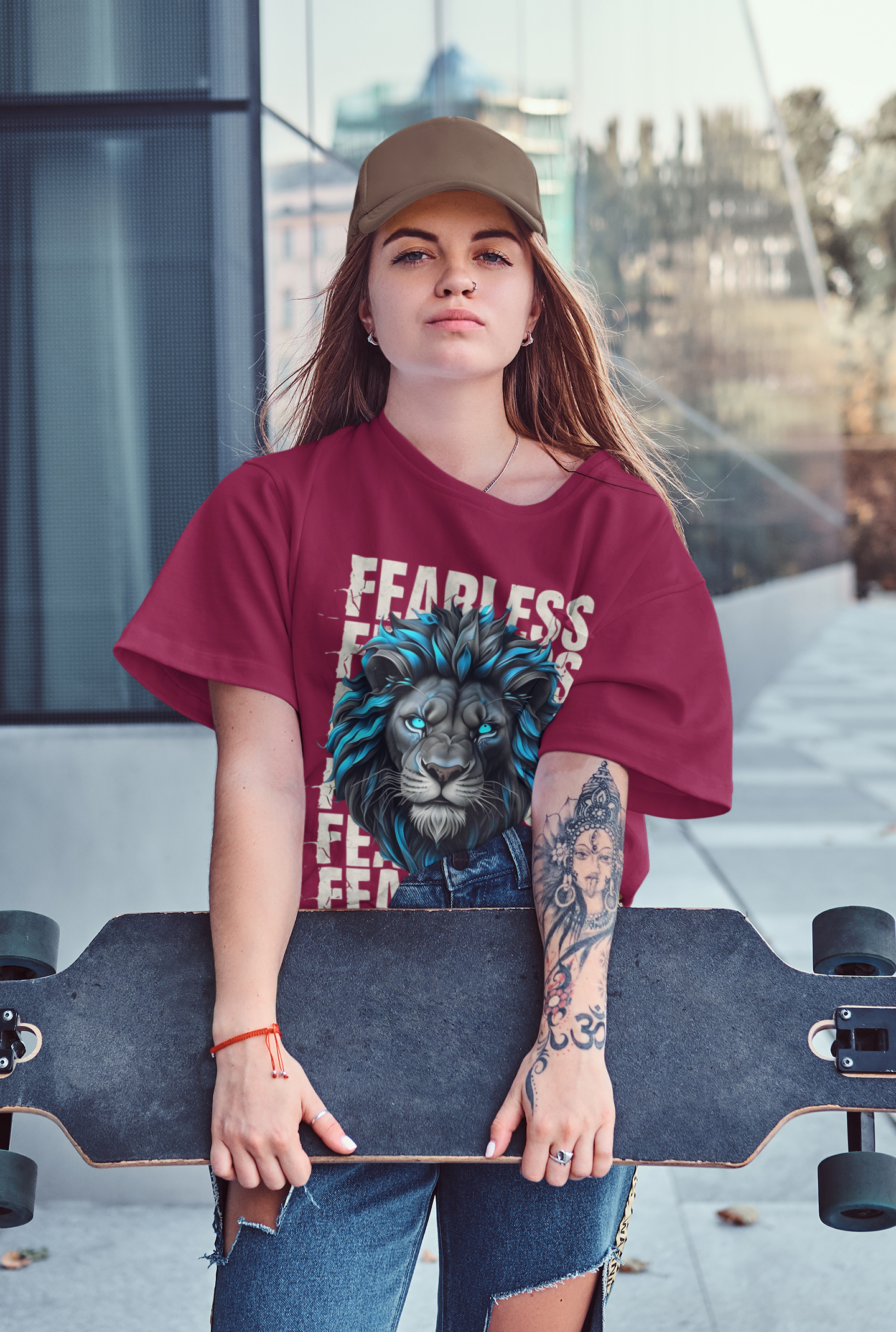 Camiseta Oversized Fearless Lion EF