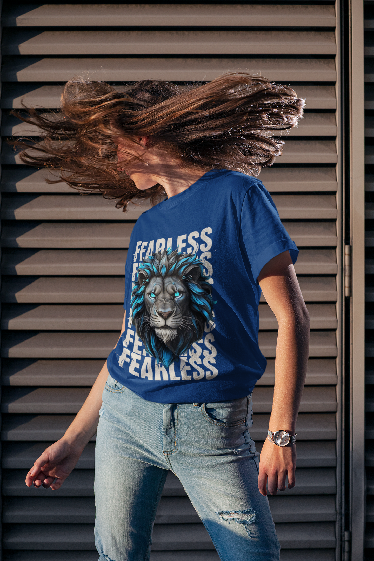 Camiseta Oversized Fearless Lion EF